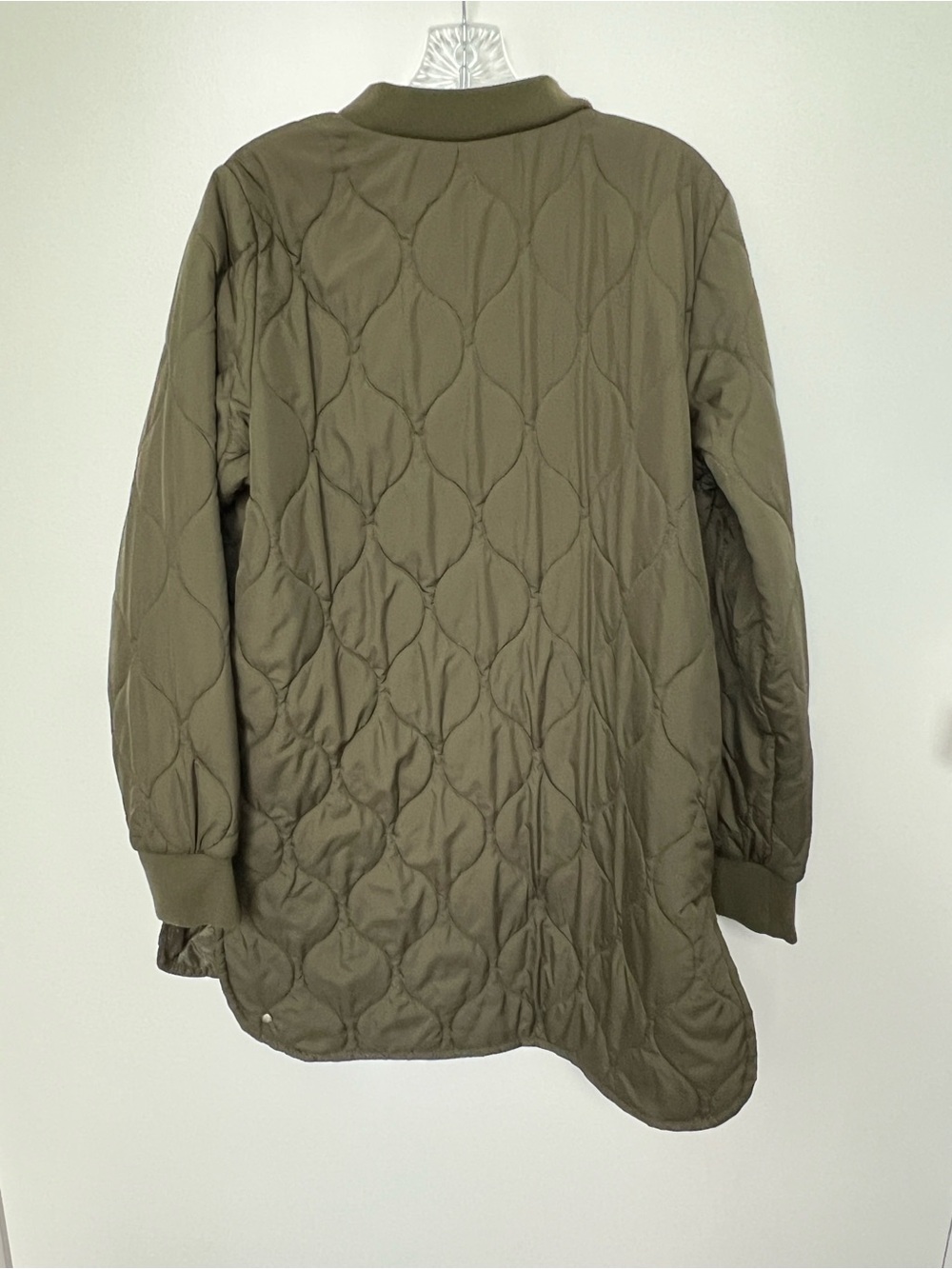 Zella Olive Quilted Long Bomber Jacket - Women - Picture 4 of 5